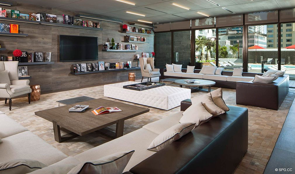 lavish Social Areas at Bond on Brickell, Luxury Seaside Condos in Miami, Florida 33131