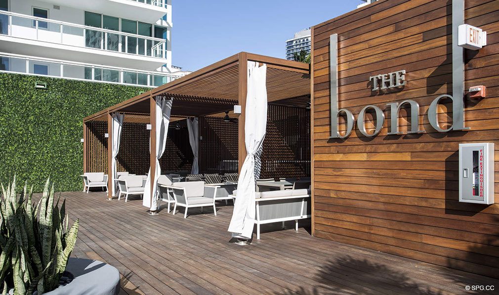 Poolside Cabanas at Bond on Brickell, Luxury Seaside Condos in Miami, Florida 33131
