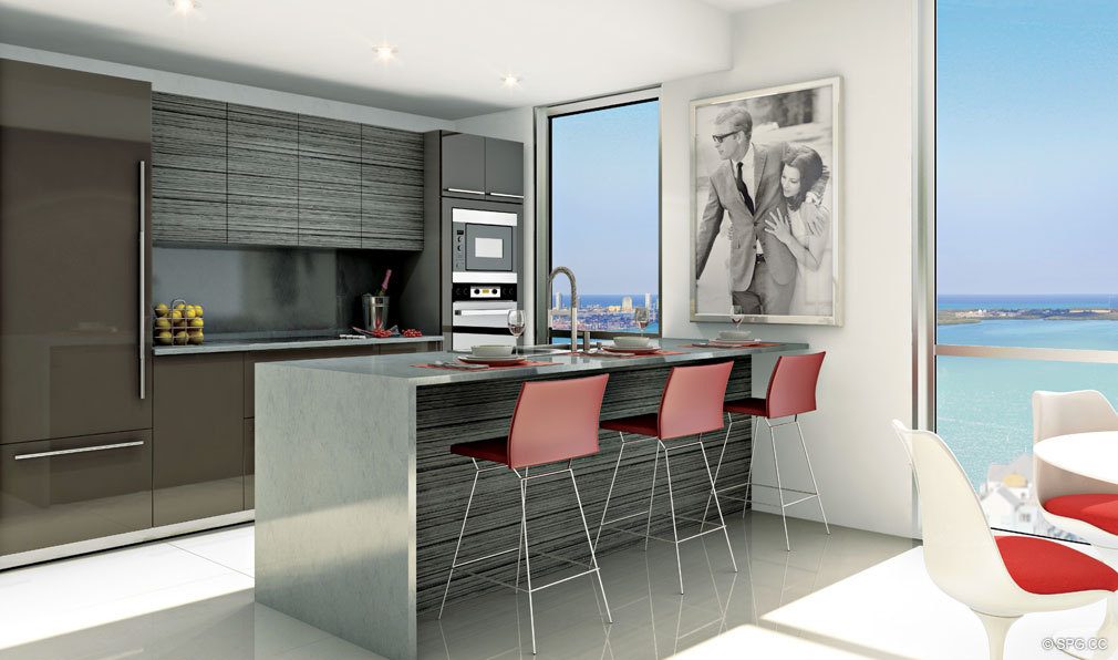 Gourmet Kitchens in Bond on Brickell, Luxury Seaside Condos in Miami, Florida 33131