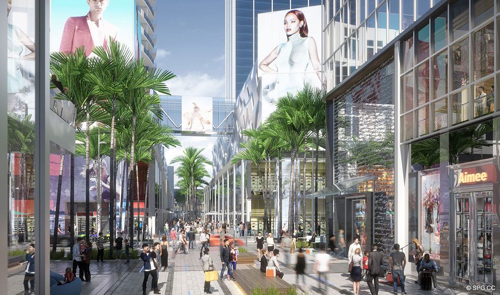 Worldcenter Shopping at Paramount Miami Worldcenter, Luxury Seaside Condos in Miami, Florida 33132.