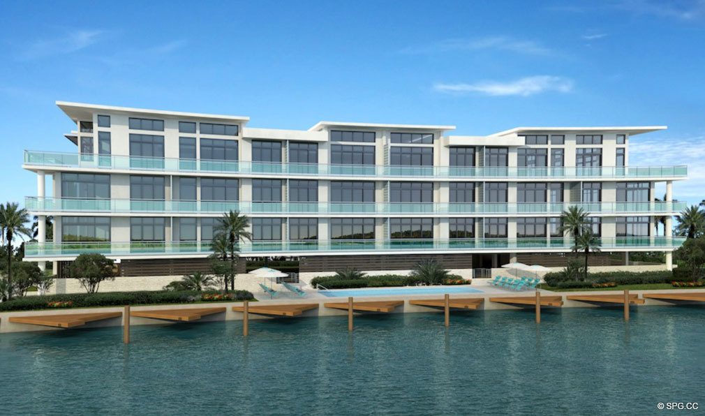 Intracoastal Facade of Aquarius 15, Luxury Waterfront Condos in Fort Lauderdale, Florida 33304