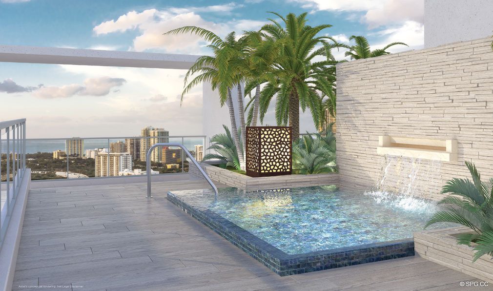 Rooftop Outdoor Spa at Brickell Ten, Luxury Seaside Condos in Miami, Florida, Florida 33130