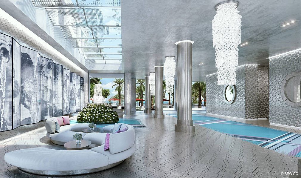 Lobby by Karl Lagerfeld at Estates at Acqualina, Luxury Oceanfront Condos in Sunny Isles Beach, Florida 33160