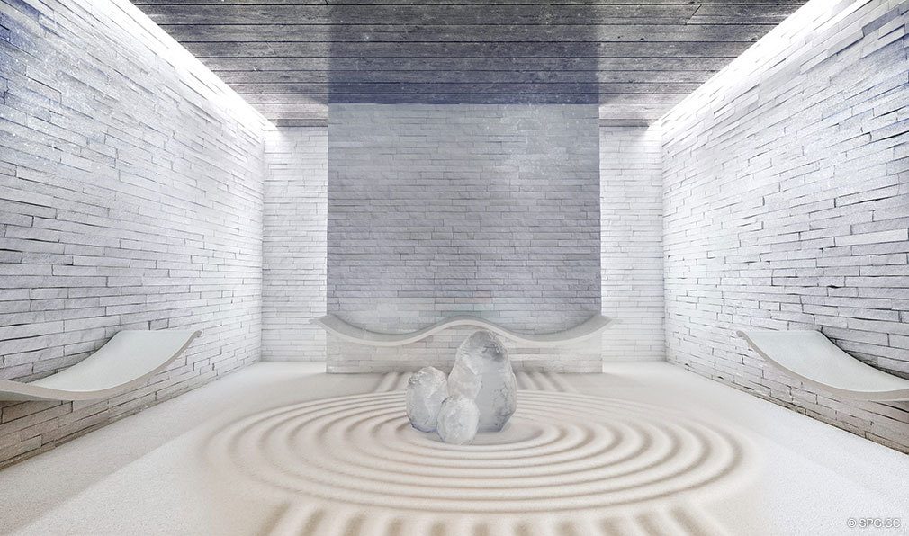 Rejuvinating Salt Room in Estates at Acqualina, Luxury Oceanfront Condos in Sunny Isles Beach, Florida 33160