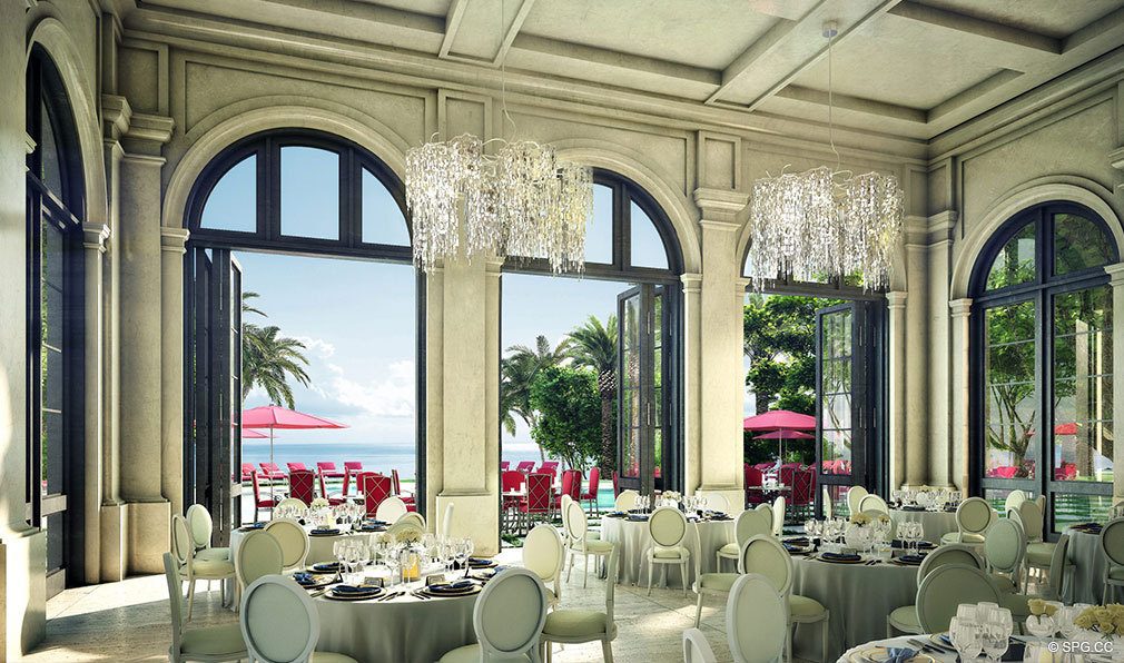Restaurant at Estates at Acqualina, Luxury Oceanfront Condos in Sunny Isles Beach, Florida 33160