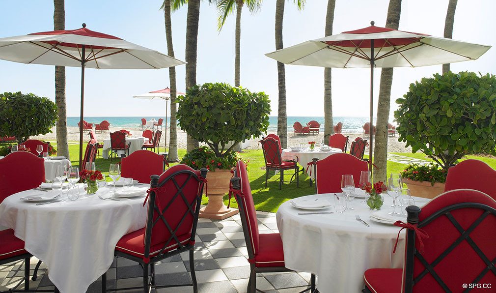 The Beach Bar and Grill at Estates at Acqualina, Luxury Oceanfront Condos in Sunny Isles Beach, Florida 33160