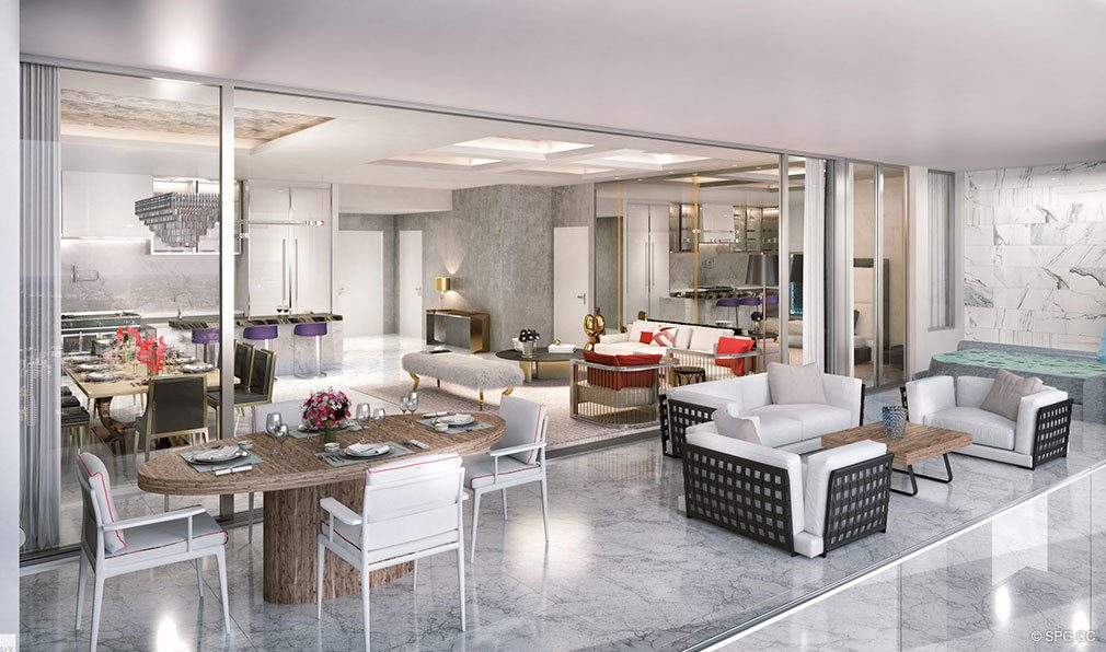 Positano Terrace at Estates at Acqualina, Luxury Oceanfront Condos in Sunny Isles Beach, Florida 33160