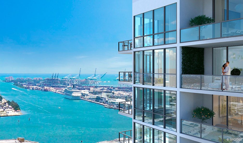 Gorgeous Terrace Views from Canvas Miami, Luxury Condos in Miami, Florida 33132