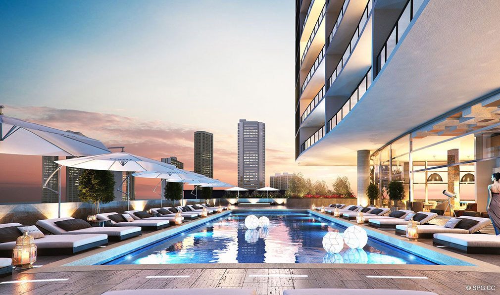 Pool Deck at Canvas Miami, Luxury Condos in Miami, Florida 33132