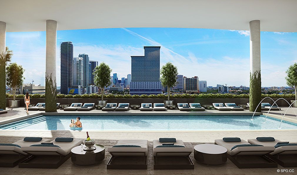 Resort Style Pool at Canvas Miami, Luxury Condos in Miami, Florida 33132