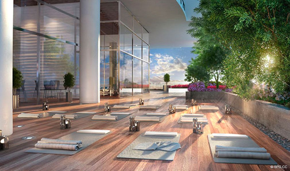 Relaxing Yoga Garden at Canvas Miami, Luxury Condos in Miami, Florida 33132
