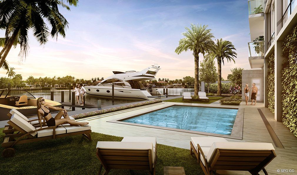 Pool Deck at 353 Sunset, Luxury Waterfront Condos in Fort Lauderdale, Florida 33301