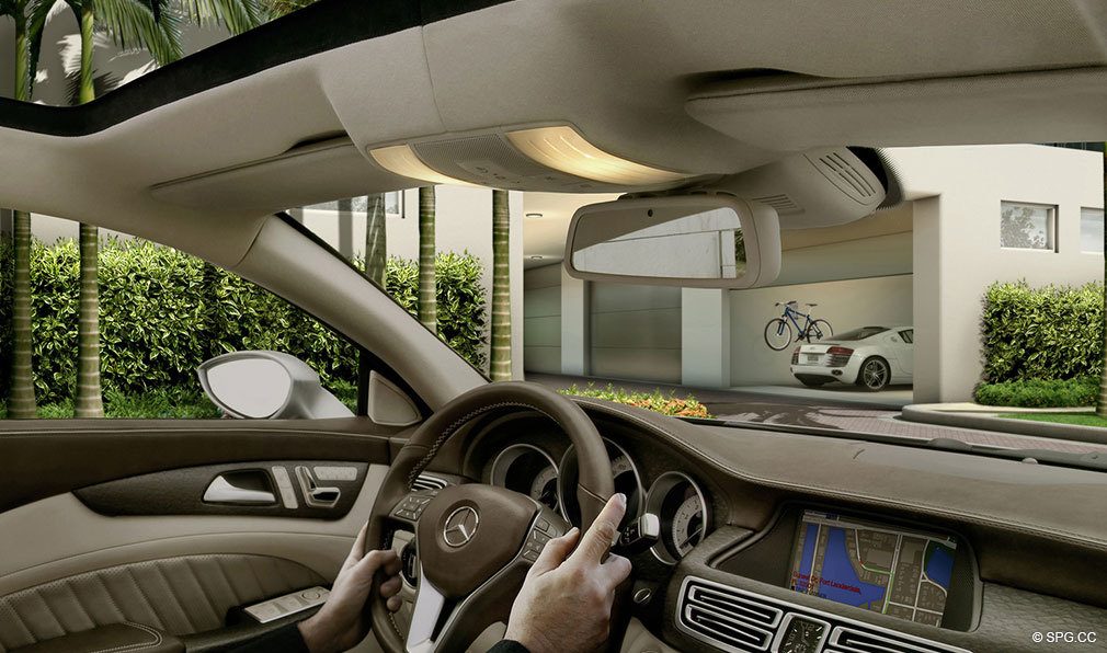Private Garages at 353 Sunset, Luxury Waterfront Condos in Fort Lauderdale, Florida 33301
