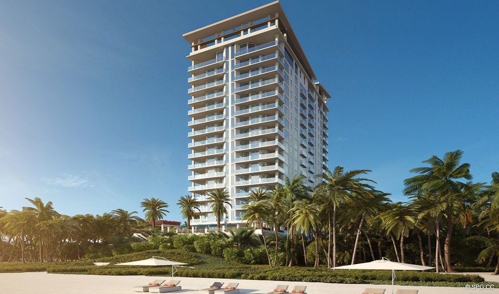 East Elevation View of VistaBlue Singer Island, Luxury Oceanfront Condos in Riviera Beach, Florida 33404