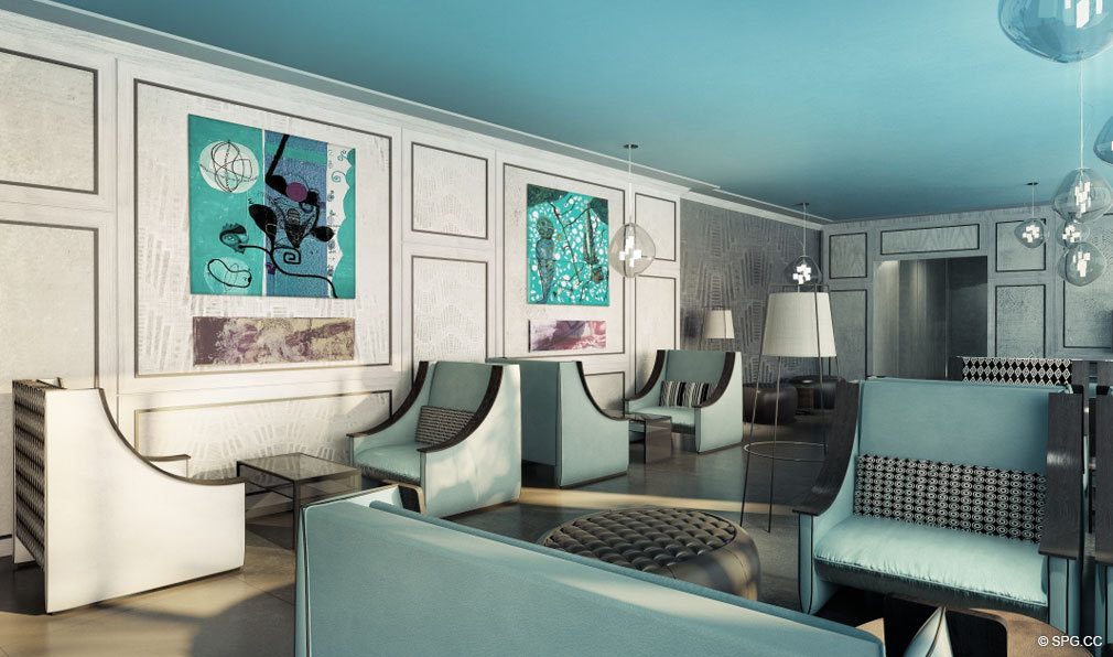 Exquisitely Designed Social Spaces at Brickell Flatiron, Luxury Condos in Miami, Florida 33130