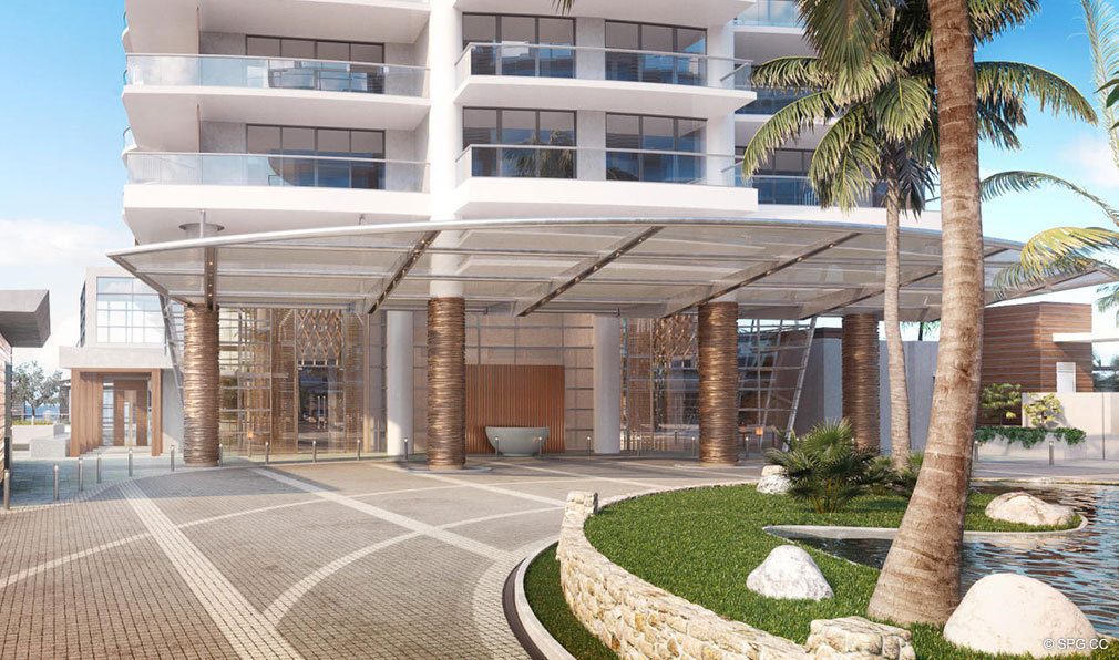 Port Cochere at Amrit Ocean Resort and Residences, Luxury Oceanfront Condos on Singer Island, Florida