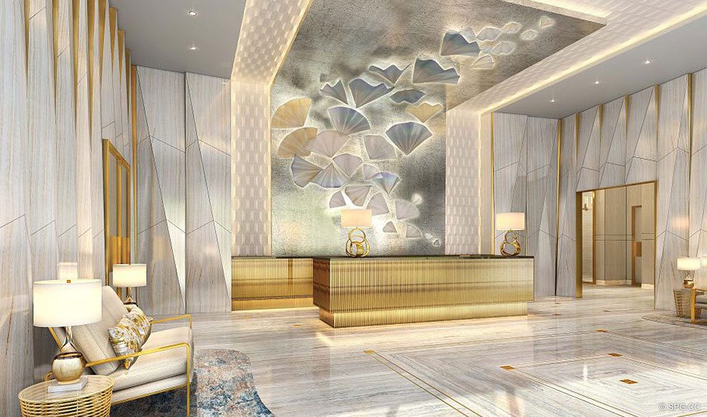 Residences Lobby at The Residences at Mandarin Oriental, Luxury Condos in Boca Raton, Florida