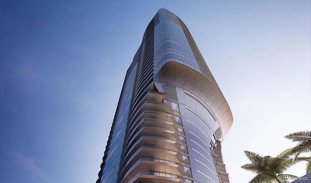 Exterior View of Una Residences, Luxury Waterfront Condos in Miami, Florida, Florida 33129