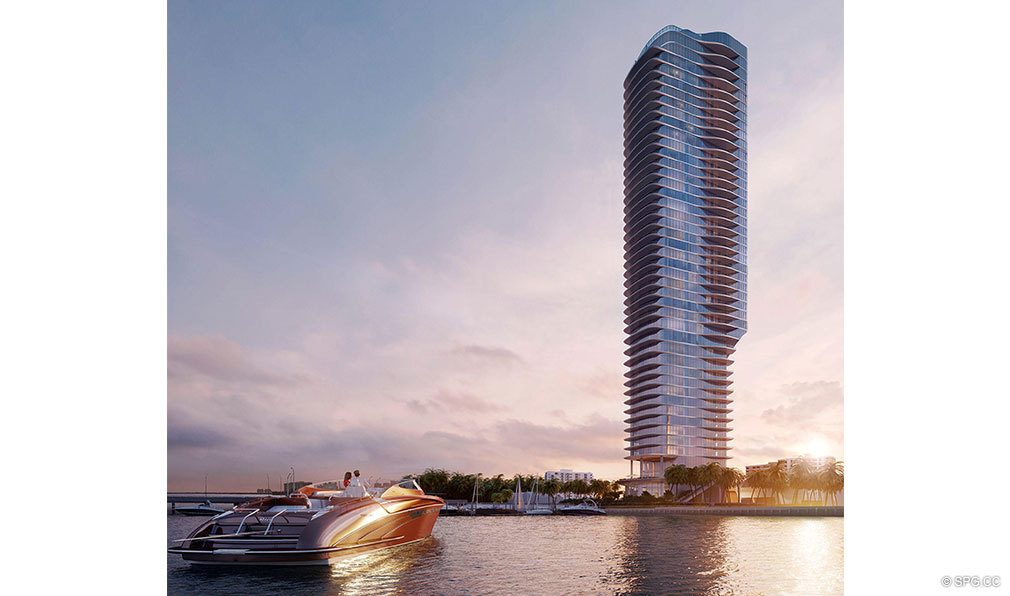 Water View of Una Residences, Luxury Waterfront Condos in Miami, Florida, Florida 33129