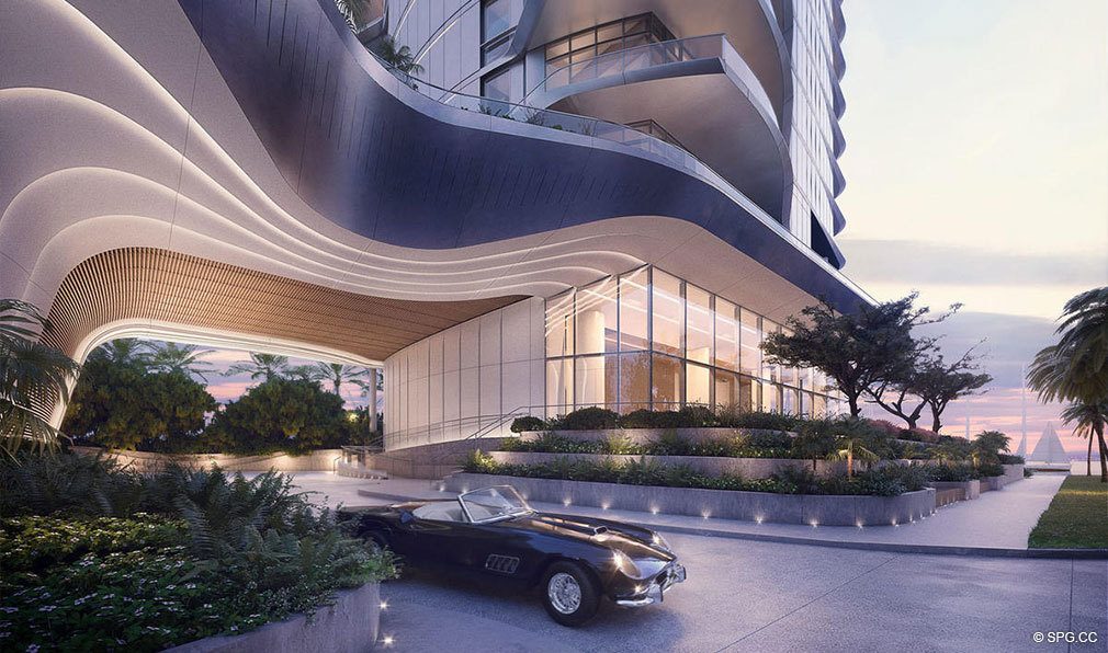 Port Cochere at Una Residences, Luxury Waterfront Condos in Miami, Florida, Florida 33129