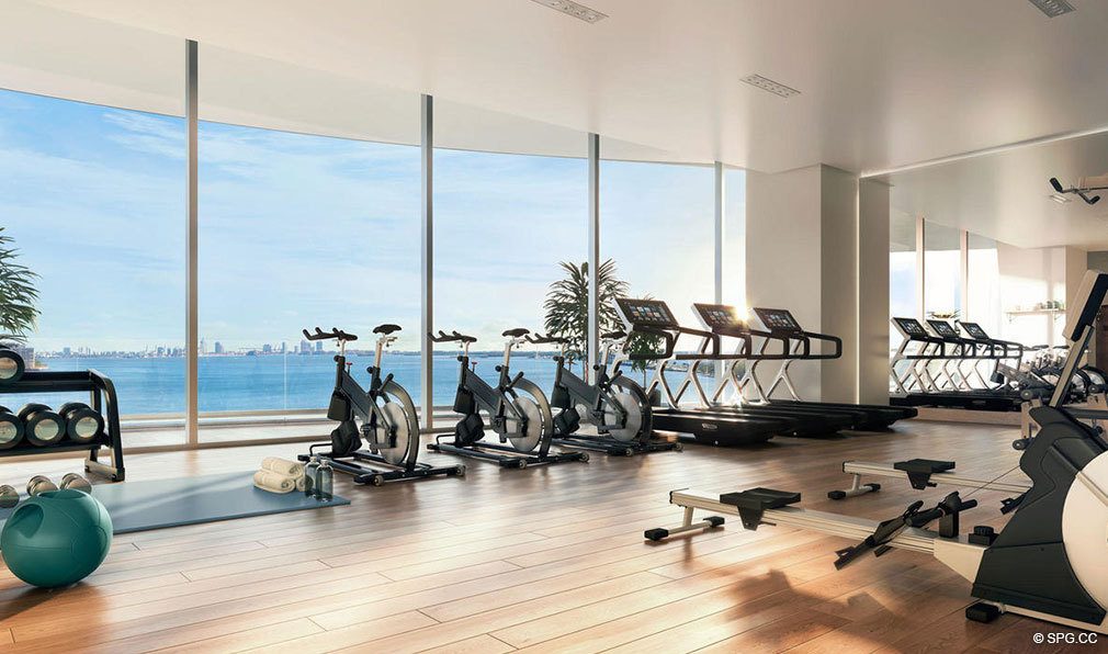 Fitness Center at Una Residences, Luxury Waterfront Condos in Miami, Florida, Florida 33129