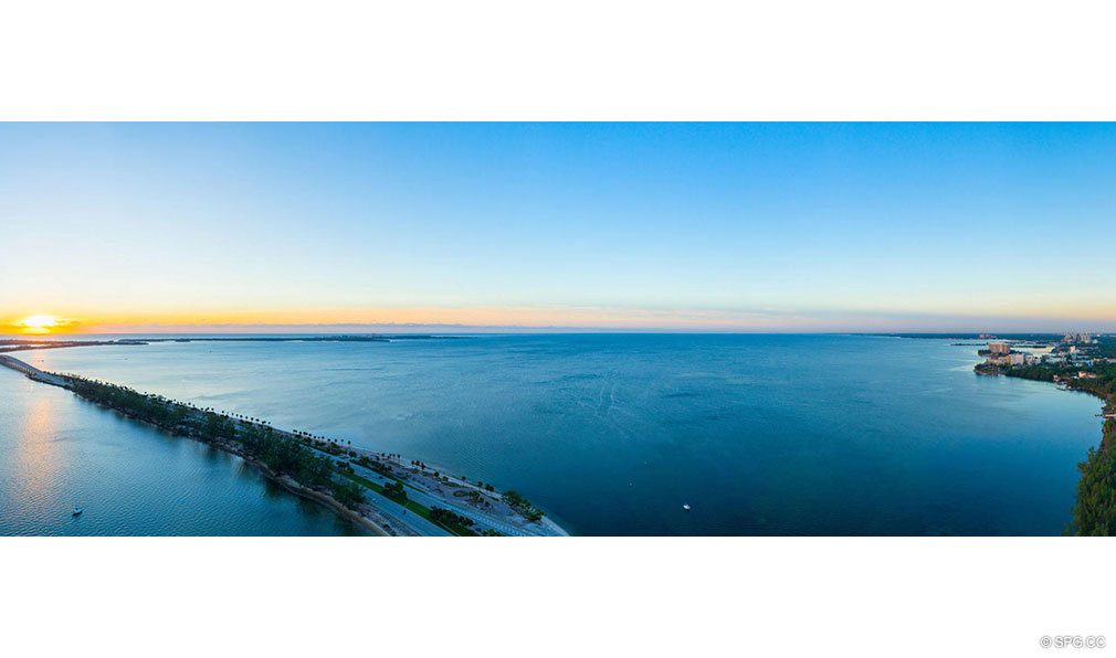 Panoramic Southern Views from Una Residences, Luxury Waterfront Condos in Miami, Florida, Florida 33129
