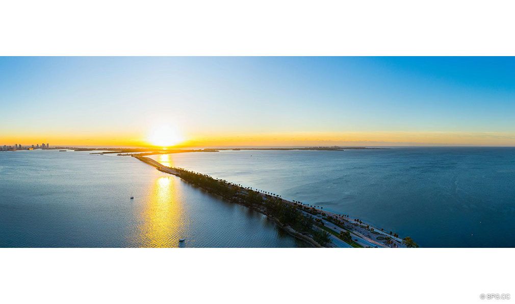 Eastern Panoramic Views from Una Residences, Luxury Waterfront Condos in Miami, Florida, Florida 33129