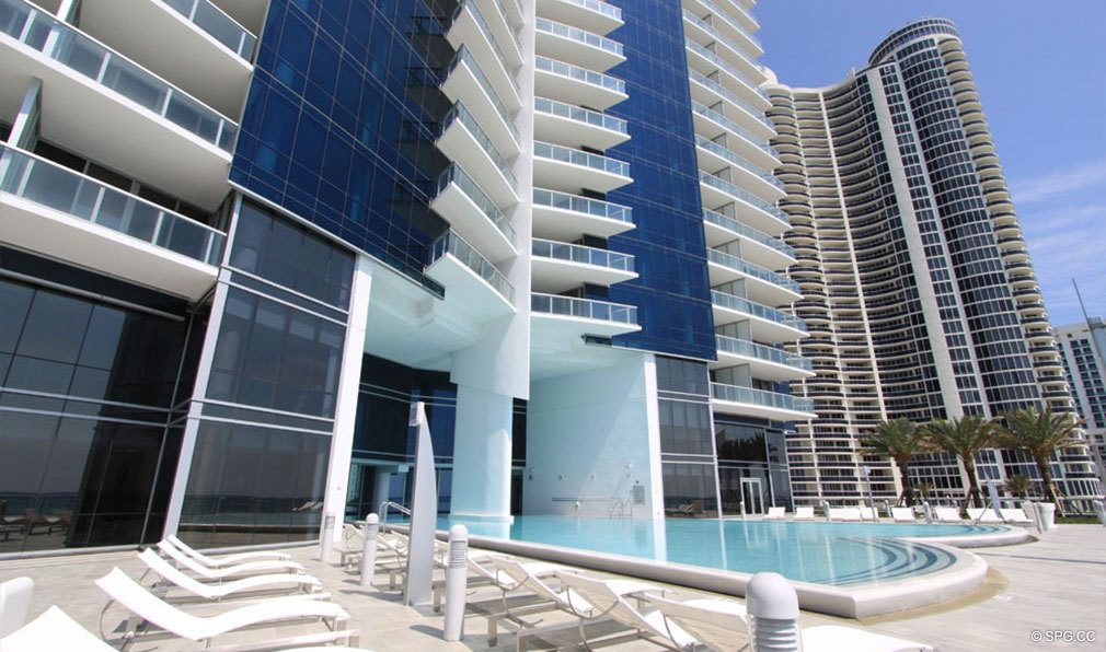 Pool Deck at Jade Ocean, Luxury Oceanfront Condos, Sunny Isles Beach, Florida 33160