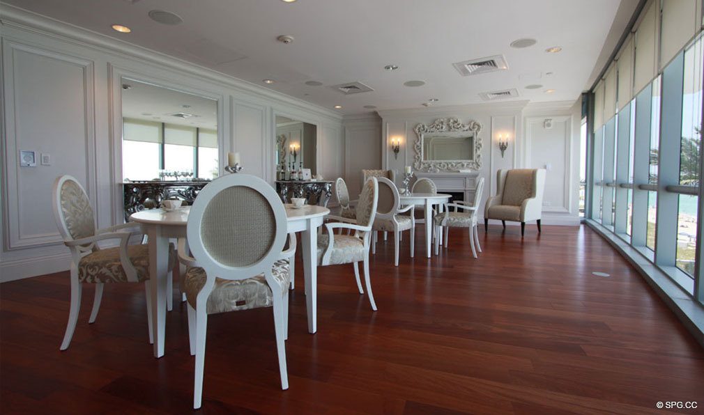 Club Room at Jade Ocean, Luxury Oceanfront Condos, Sunny Isles Beach, Florida 33160
