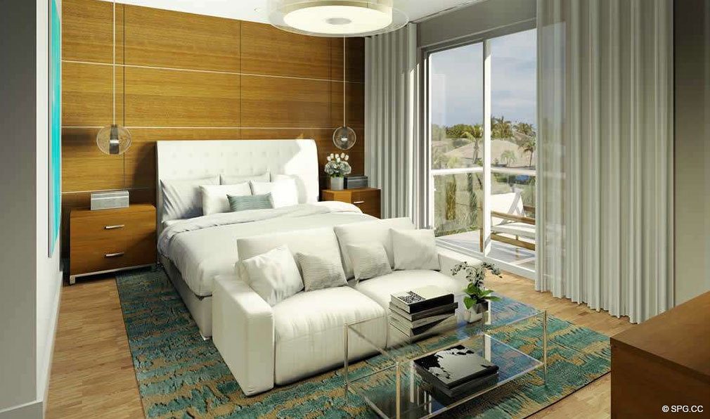 Master Bedroom inside 30 Thirty North Ocean, Luxury Seaside Condos in Fort Lauderdale, Florida, 33308.
