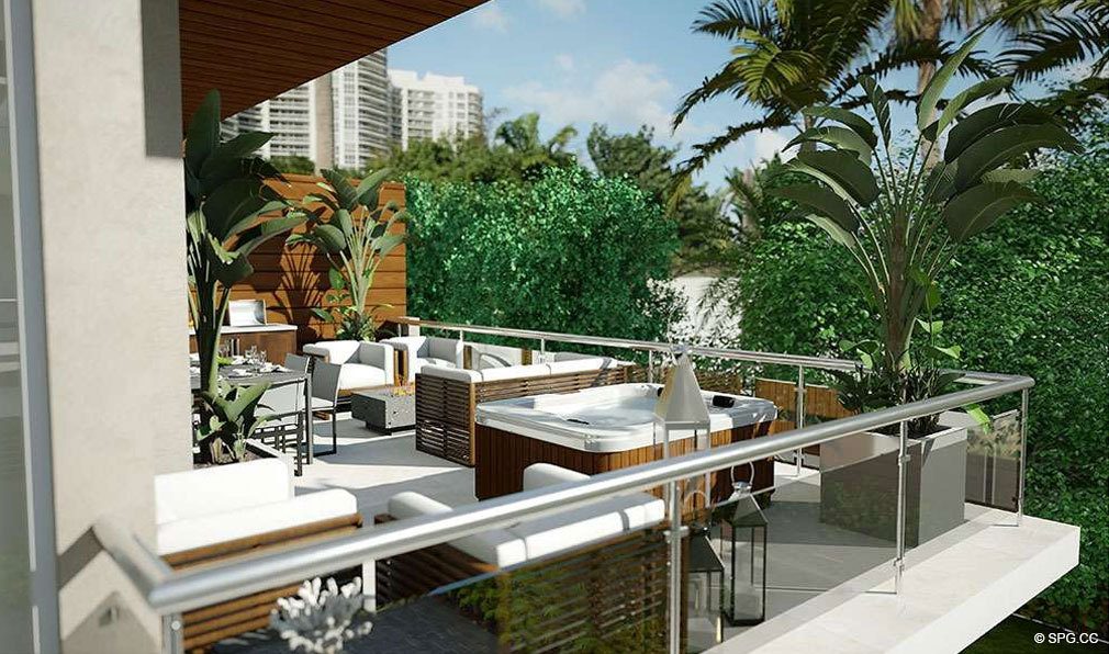 Oversized Terraces at 30 Thirty North Ocean, Luxury Seaside Condos in Fort Lauderdale, Florida, 33308.