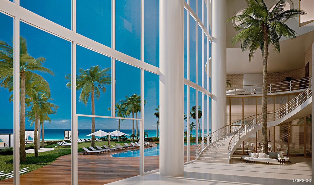 Lower Lobby at Ritz-Carlton Residences Sunny Isles Beach, Luxury Oceanfront Condos in Sunny Isles Beach, Florida 33160