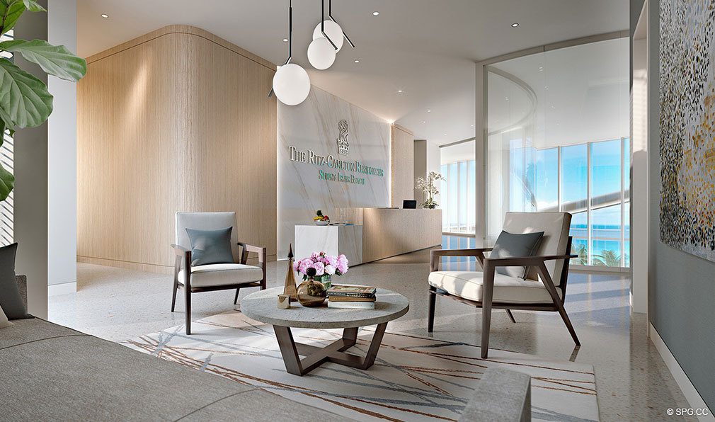 Spa Reception at Ritz-Carlton Residences Sunny Isles Beach, Luxury Oceanfront Condos in Sunny Isles Beach, Florida 33160