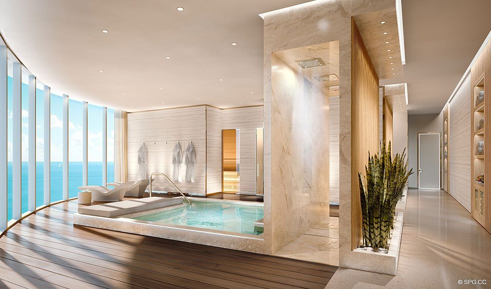 Spa Thermal Suite at Ritz-Carlton Residences Sunny Isles Beach, Luxury Oceanfront Condos in Sunny Isles Beach, Florida 33160
