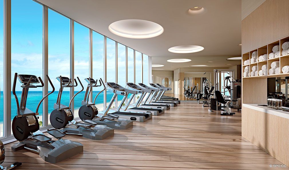 Fitness Center at Ritz-Carlton Residences Sunny Isles Beach, Luxury Oceanfront Condos in Sunny Isles Beach, Florida 33160
