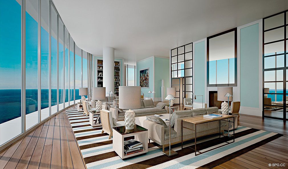 Clubroom at Ritz-Carlton Residences Sunny Isles Beach, Luxury Oceanfront Condos in Sunny Isles Beach, Florida 33160