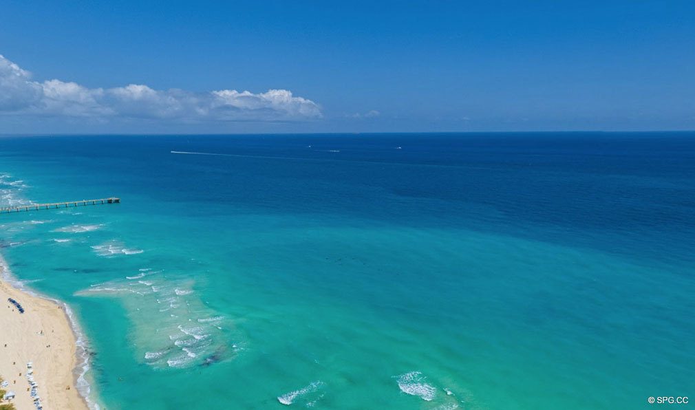 Aerial Terrace Views from Ritz-Carlton Residences Sunny Isles Beach, Luxury Oceanfront Condos in Sunny Isles Beach, Florida 33160