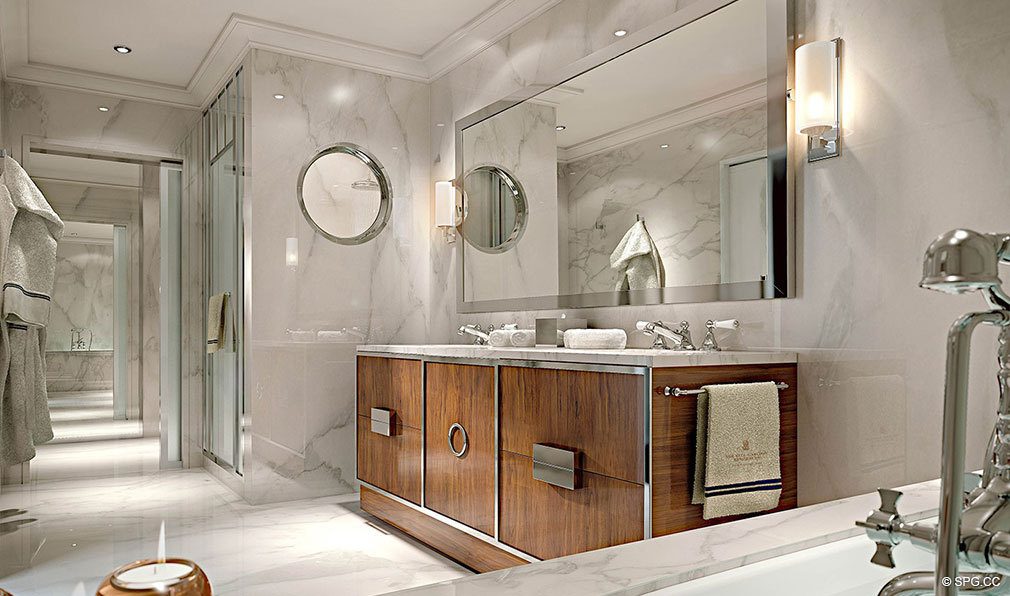 Bathroom Render at Ritz-Carlton Residences Sunny Isles Beach, Luxury Oceanfront Condos in Sunny Isles Beach, Florida 33160