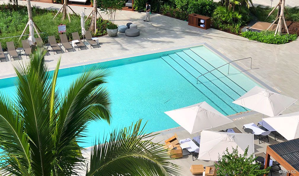 View of Pool Deck from Auberge Beach Residences, Luxury Oceanfront Condos in Ft Lauderdale