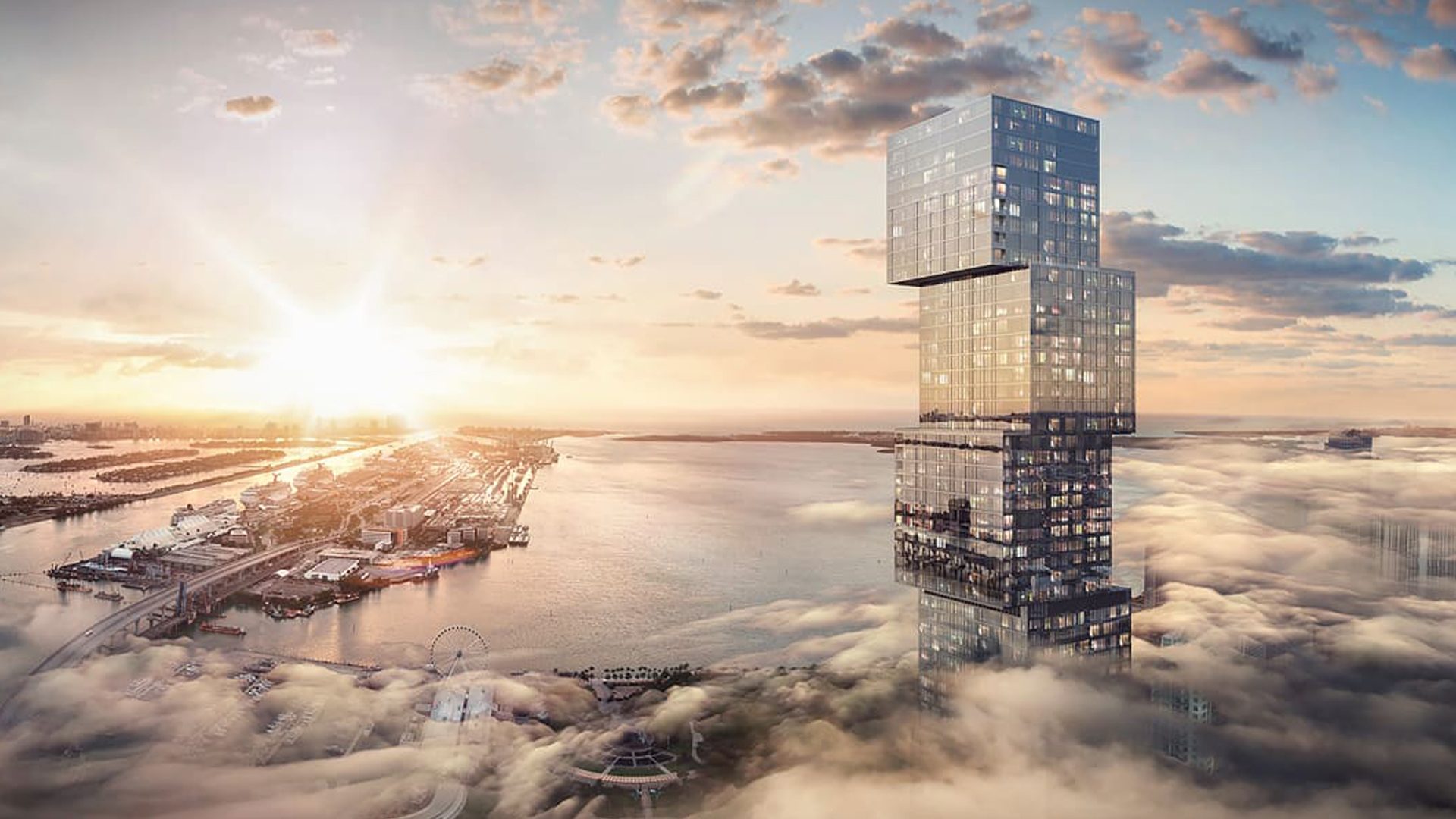 Waldorf Astoria Residences Miami, Luxury Condominiums Located at 330 Biscayne Blvd. Miami, Florida 33132