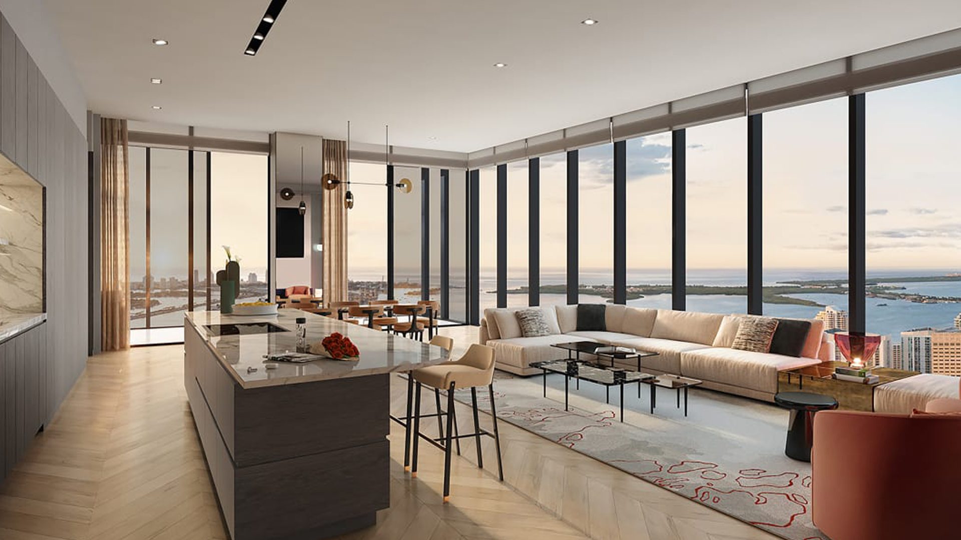 Waldorf Astoria Residences Miami, Luxury Condominiums Located at 330 Biscayne Blvd. Miami, Florida 33132