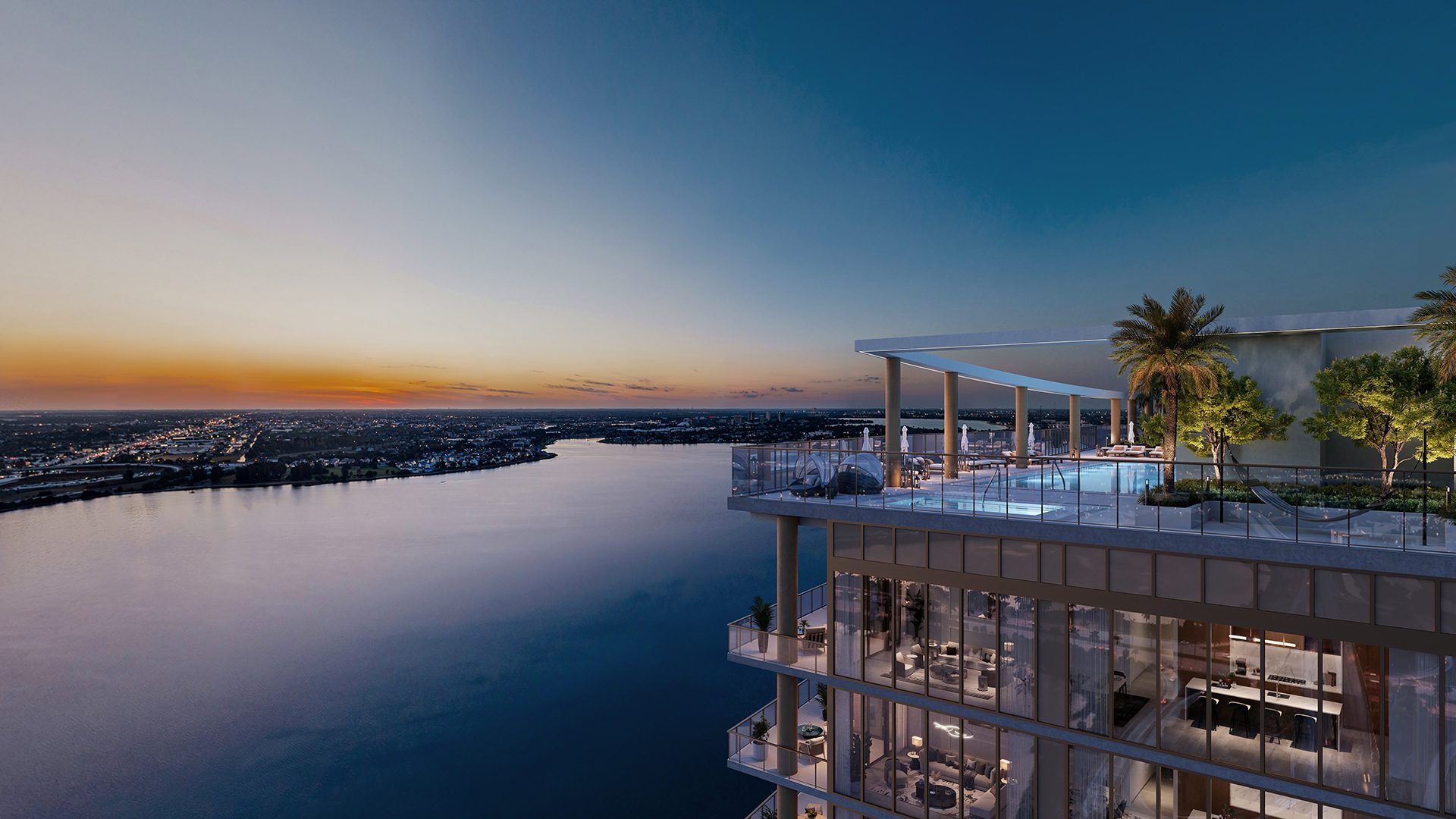 The Berkeley Palm Beach Rooftop View