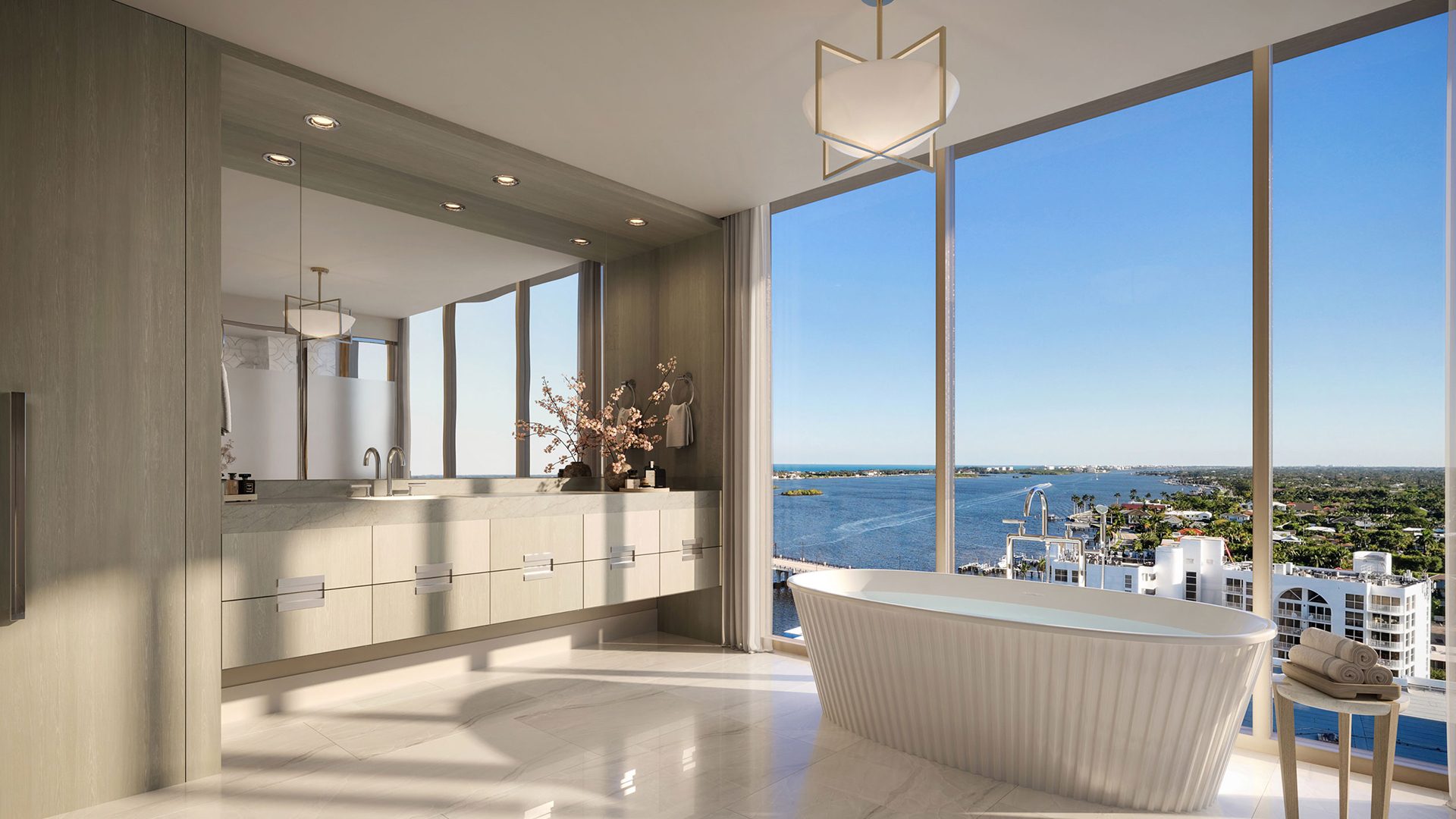 Maison d'Or South Flagler Owner's Bath Hers