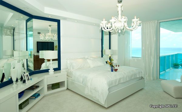 Master Bedroom at Luxury Oceanfront Residence 3002, Trump Hollywood Condominiums, 2711 S Ocean Drive, Hollywood Beach, Florida 33019, Luxury Seaside Condos 