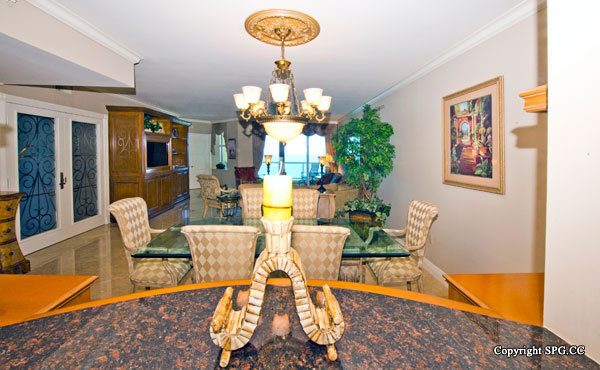 View from Kitchen at Luxury Oceanfront Residence 21A, Tower II, The Palms Condominiums, 2110 North Ocean Boulevard, Fort Lauderdale Beach, Florida 33305, Luxury Waterfront Condos 