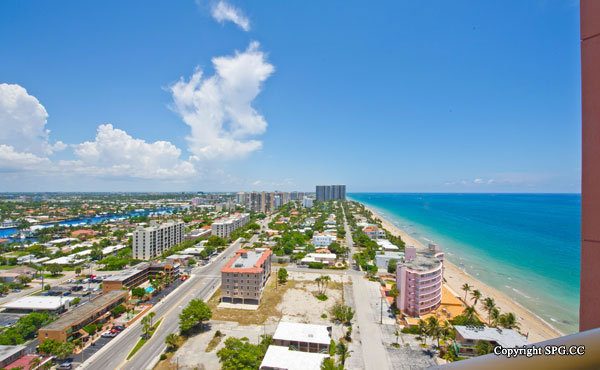 View to North at Luxury Oceanfront Residence 21A, Tower II, The Palms Condominiums, 2110 North Ocean Boulevard, Fort Lauderdale Beach, Florida 33305, Luxury Seaside Condos 