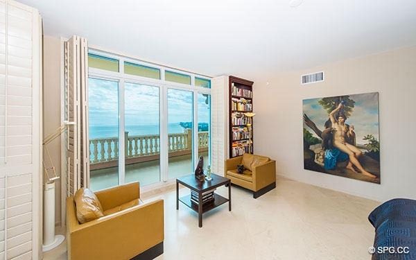 Bedroom with Direct Terrace Access in Grand Penthouse 29A, Tower II at The Palms, Luxury Oceanfront Condos in Fort Lauderdale, South Florida 33305