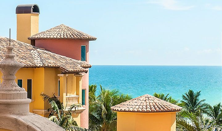 Terrace View from Residence 6D, Tower II at The Palms, Luxury Oceanfront Condos. 2110 North Ocean Blvd. Fort Lauderdale, Florida 33305