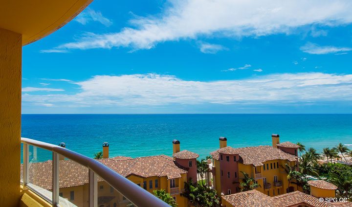 Terrace View from Residence 10D, Tower II at The Palms, Luxury Oceanfront Condominiums Fort Lauderdale, Florida 33305