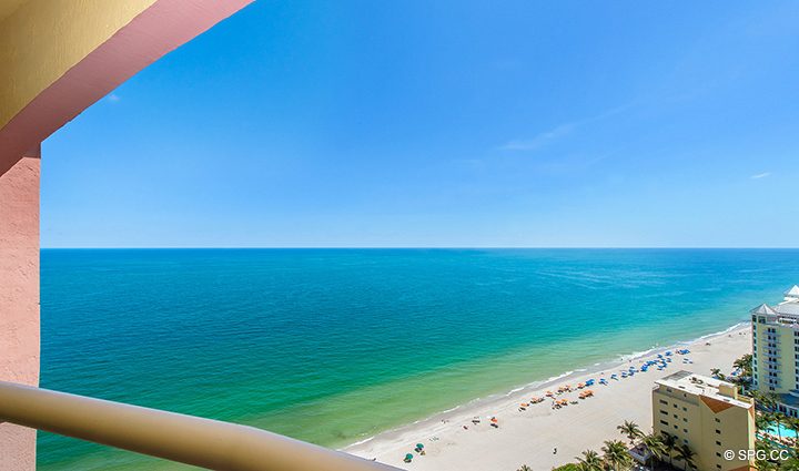 Ocean Views from Residence 24A, Tower II at The Palms, Luxury Oceanfront Condominiums Fort Lauderdale, Florida 33305